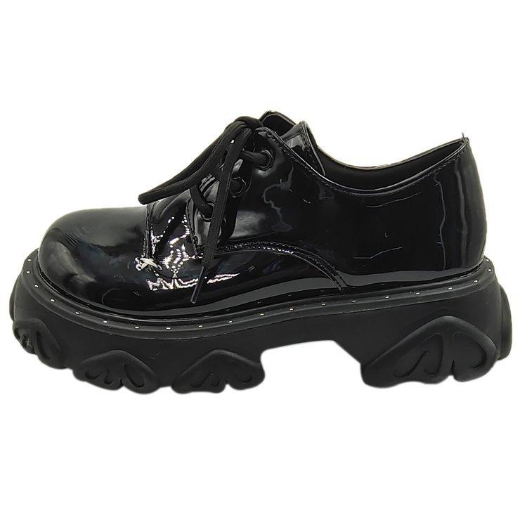 [Ушилай] Лоферы на платформе в британском стиле женские 2025 весна новые с небольшой высотой каблука милые и крутые маленькие кожаные туфли