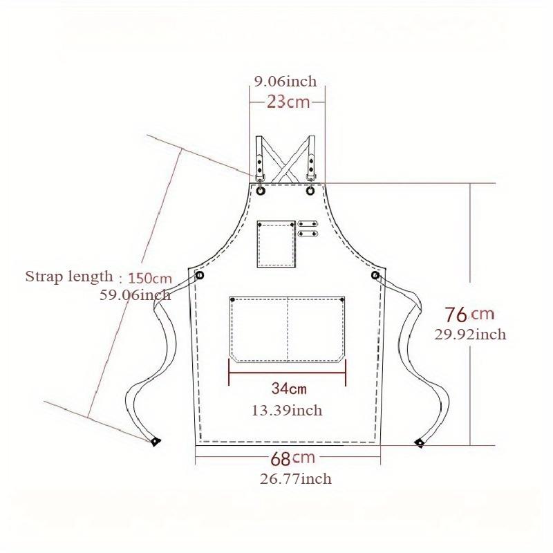 1 шт. Мужской фартук Водоотталкивающая ткань Холщовый фартук Поварской рабочий фартук Подходит для барбекю Ресторан Бар Магазин Кафе Студия Униформа
