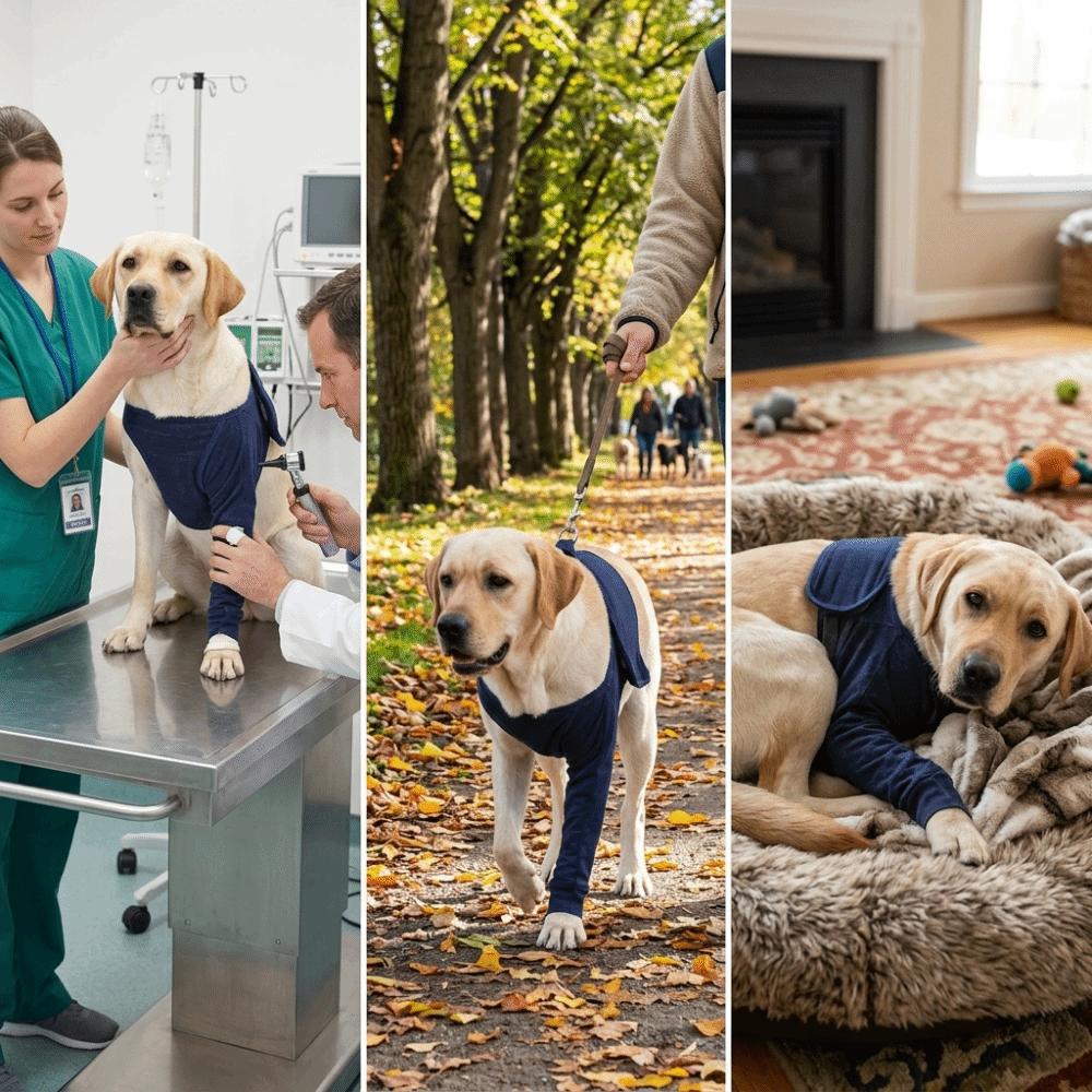 Flexible Wear Pet Anti Lick Sleeve Breathable Fabric Canine Leg Protector  Wound Care Protection