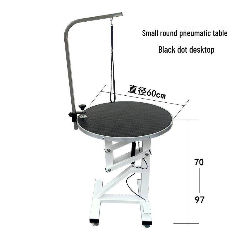 Round Pet Grooming Table for Dogs & Cats – Adjustable Lift & Fixed Support