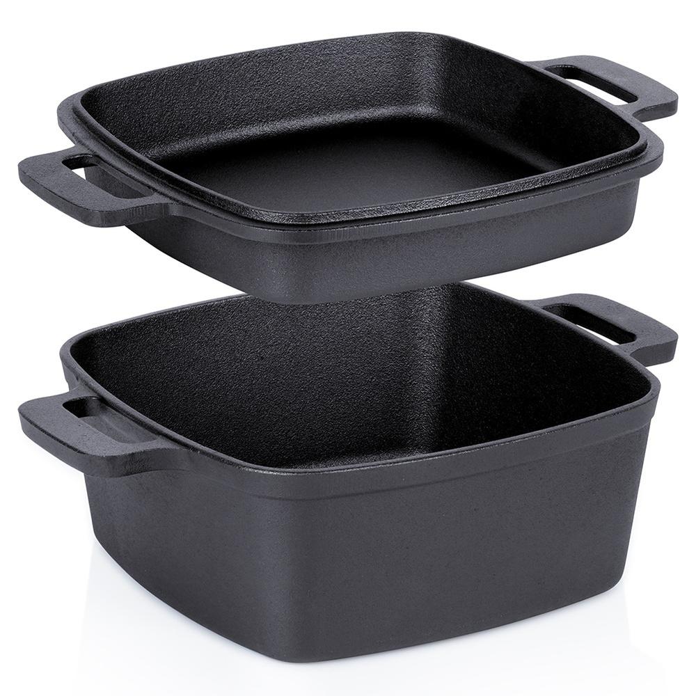 Cast iron pot with lid 2 in 1 CAST LINE 25 cm, 4.5 l / 1.8 l