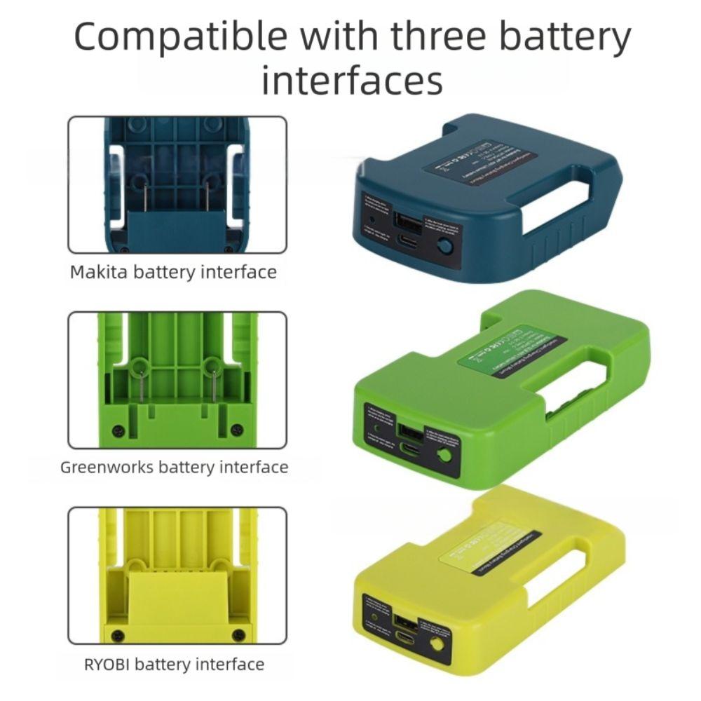 Multifunctional Battery Adapter Holder Portable Battery Interface for Greenworks Ryobi