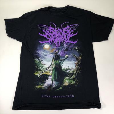 Signs of The Swarm Vital Deprivation Альбом Логотип группы Размер M Средняя Футболка Графическая Футболка с коротким рукавом Унисекс Мужская Женская Лето