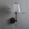 American Retro Wall Lamp Bedroom Bedside Lamp Bathroom Mirror Lamp Luster Luxury Sconce Fabric lampShade TV Wall Lights Fixtures