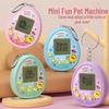 Mini Handheld Electronic Pet Game Console with Keychain Pendant