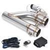 Universal 2.5" 3.0" Stainless Steel 304 Electric Exhaust Downpipe Cutout E-Cut Out Dual-Valve Remote Wireless New