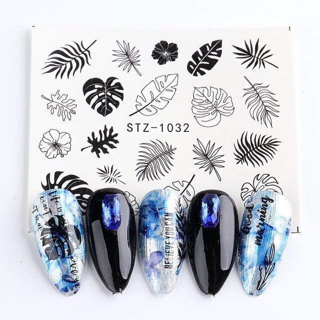 Переводные наклейки для ногтей Flower Butterfly Nail Art для украшения ногтей