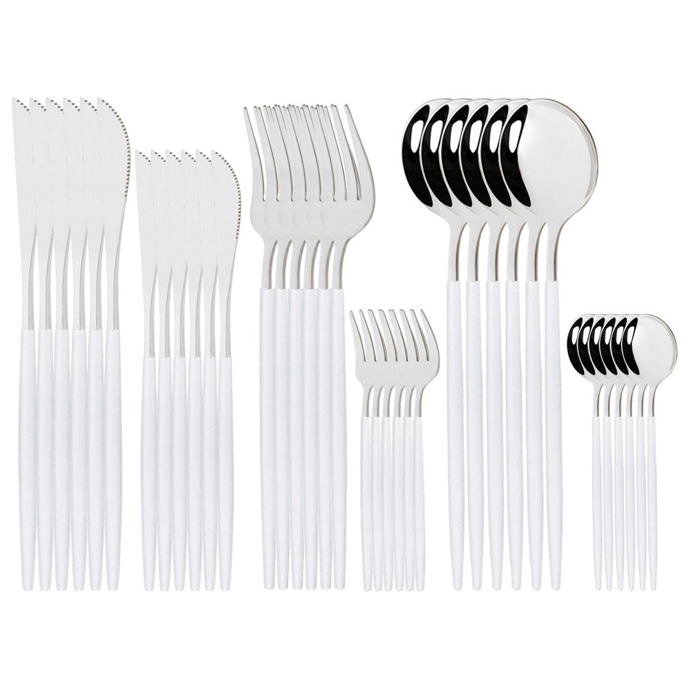 36 шт., набор столовой посуды из нержавеющей стали мятного золота, десертный нож, вилка для торта, кофейная ложка, набор столовых приборов, кухонная посуда, набор столового серебра