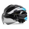 New breathable integrated magnetic goggles bicycle helmet with tail lights adult men's and women's cycling helmet