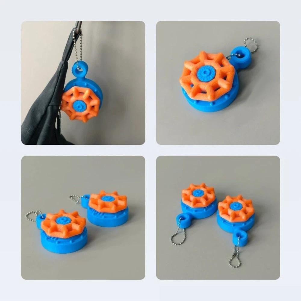 Creative Water Valve Spinner Pendant 3D Printed Rotatable Fidget Toy Valve Keychain Bag Accessory