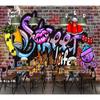 Wallpaper 3d Photo Murals Street Graffiti Trend Brick Wall Broken Wallpaper Bar Background Wall Mural