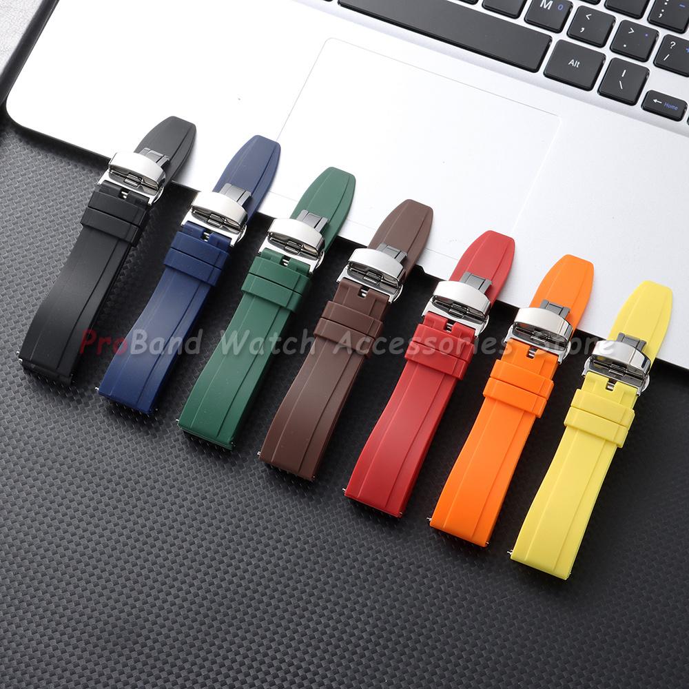 18mm 20mm 22mm 24mm Silicone Watch Strap for Omega for Seiko Wristbelt Waterproof Rubber Watch Band Quick Release Men's Bracelet