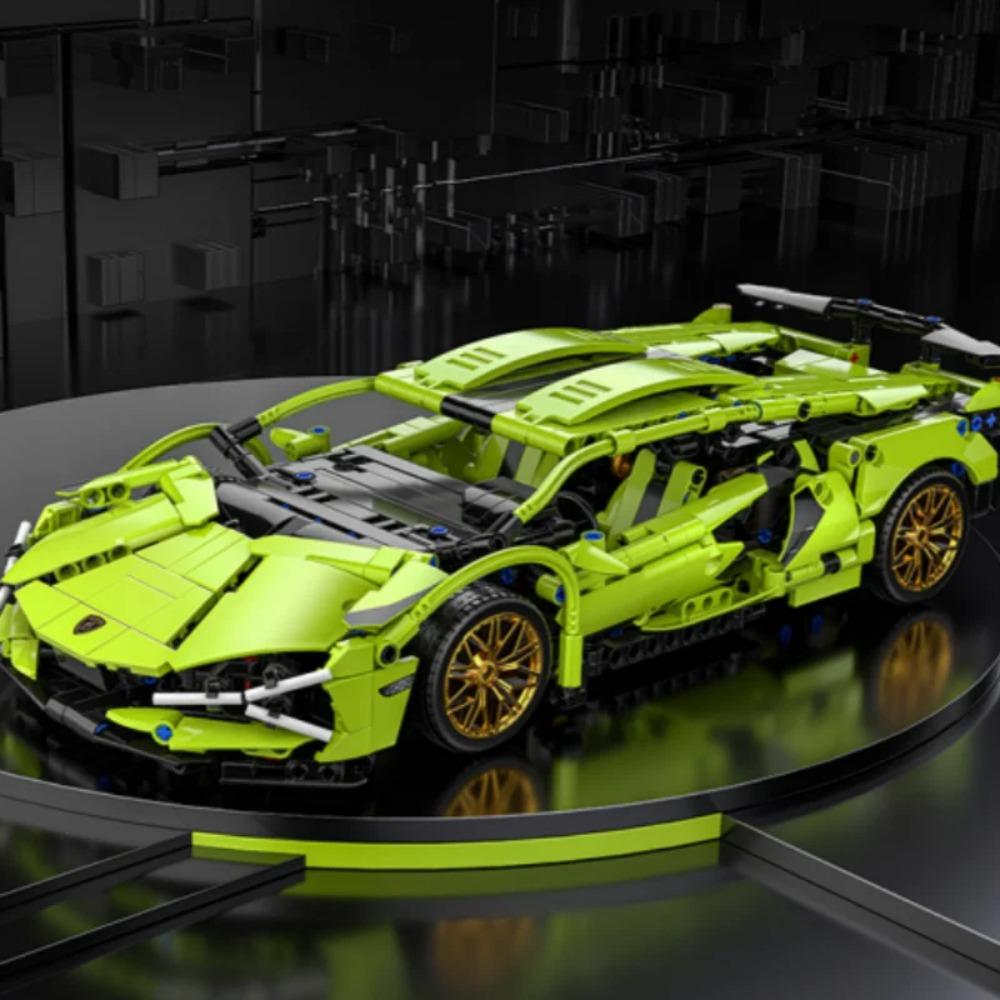 Технические Конструкторы Bugatti Lamborghinis Гиперкар Гоночный Автомобиль Модель Собери Транспортное Средство Кирпичики Игрушки Для Мальчиков Детей Подарки