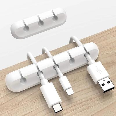 Держатель кабеля Зажимы Органайзер для кабеля Силиконовый USB-кабель Намотка Управление Зажимы Самоклеящиеся для мыши Клавиатура Гарнитура