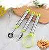Набор из 3 инструментов для фруктов из нержавеющей стали, совок для арбуза, инструмент для удаления сердцевины яблок, нож для нарезки фруктов, разделитель мякоти фруктов, инструменты