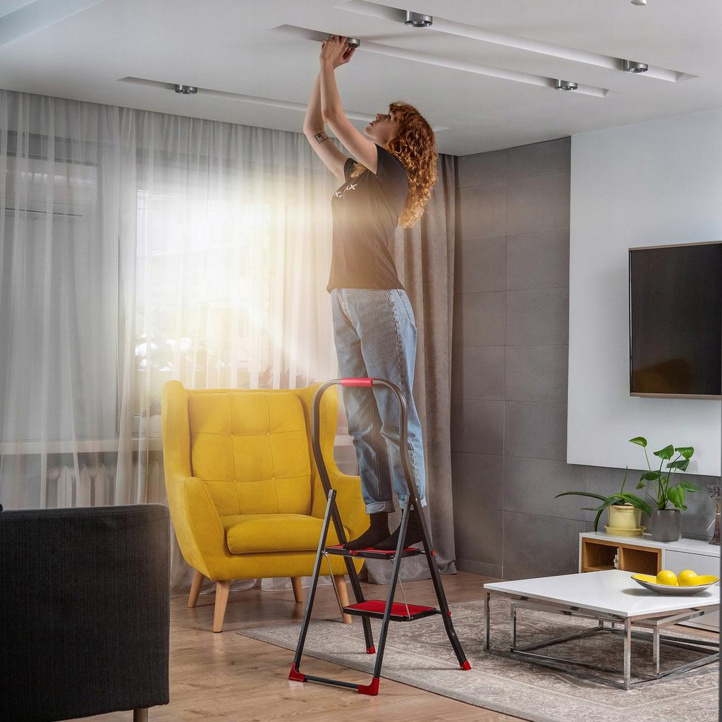 KADAX Drabina Drabinka Domowa Stalowa Składana mocna 150kg