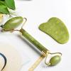 2pcs Jade Roller Gua Sha Set,Spa Grade Face Massager Tool for Reduces Puffiness,Facial Scraping Skin Care Tools for Face Neck