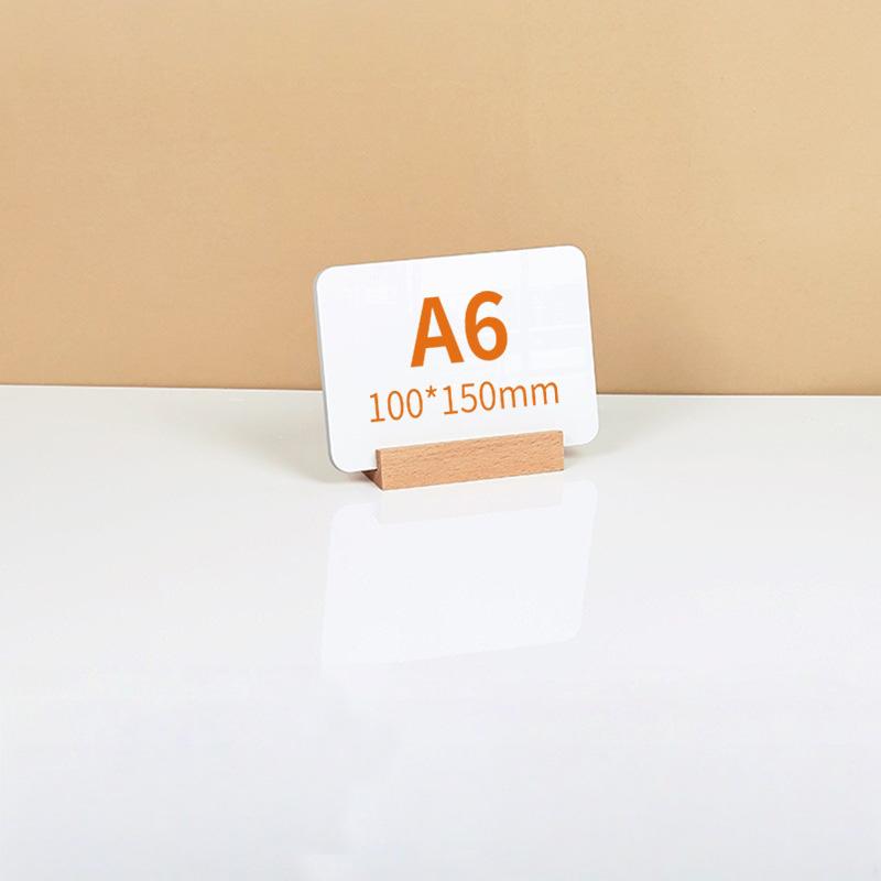 Writable Acrylic Sign Reusable Erasable Table Tent Menu Board Custom Display Holder for Restaurant Cafe Bar Bakery Hotel