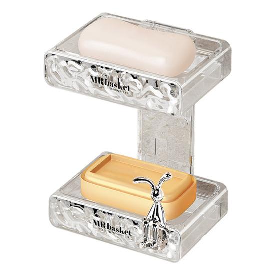 Soap Box Space-Saving Wall-Mounted Shower Soap Organizer Detachable Easy To Clean Soap Holder for Home Bathroom