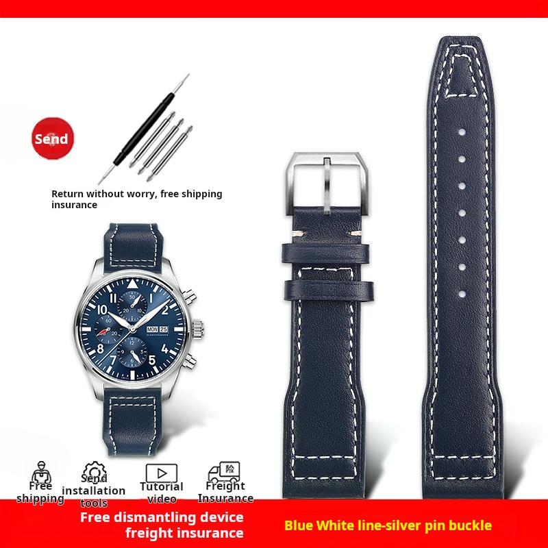 Для Iwc IW378003 378005 377709 500916 Pilot Princekin Mark Браслет для часов Мужской Ремешок для часов 20 мм 21 мм мягкий Натуральная кожа Ремешок для часов