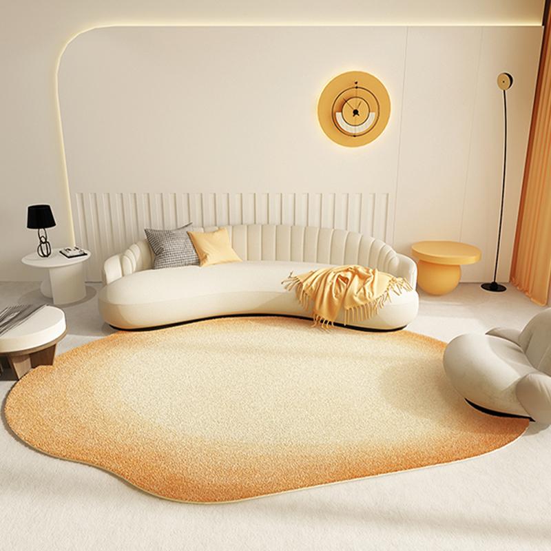 Irregular Shape Living Room Decoration Gradient Carpet Cream Style Rugs for Bedroom Home Thick Plush Mat Fluffy Soft Bedside Rug