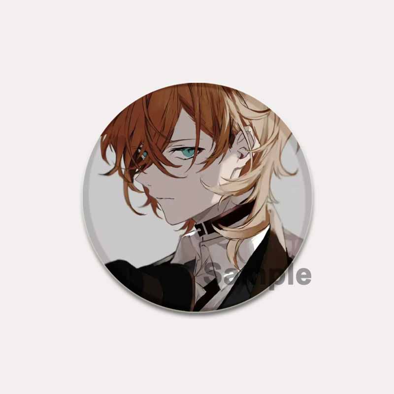 32/44/58 мм Булавка Bungo Stray Dogs Круглая мультяшная брошь ручной работы для рюкзака, одежды, аксессуаров, аниме-коллекции, значков, украшений
