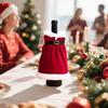 Рождественские чехлы для винных бутылок украшение плюшевый рождественский новогодний декор для обеденного стола подарок для вечеринки