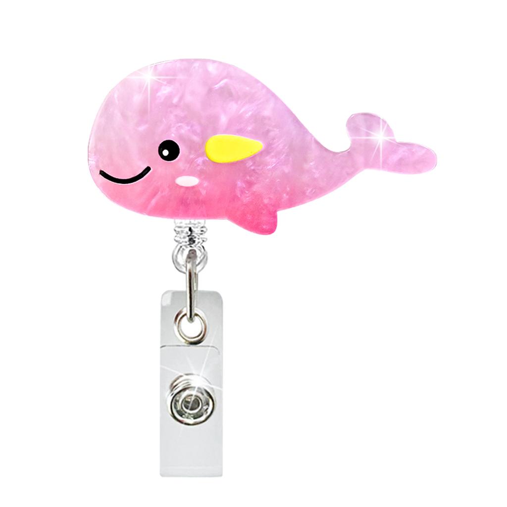 Dolphin Cute Expansion Clip Easy to Pull ID Buckle Scroll Buckle