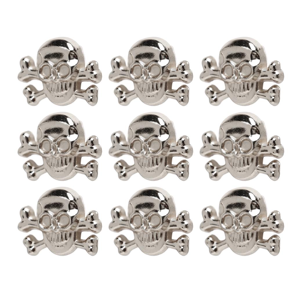 50 Sets Skull Rivets Gothic Style Beautiful Fashionable DIY Rivet Accessories for Making Shoes Belts Silver
