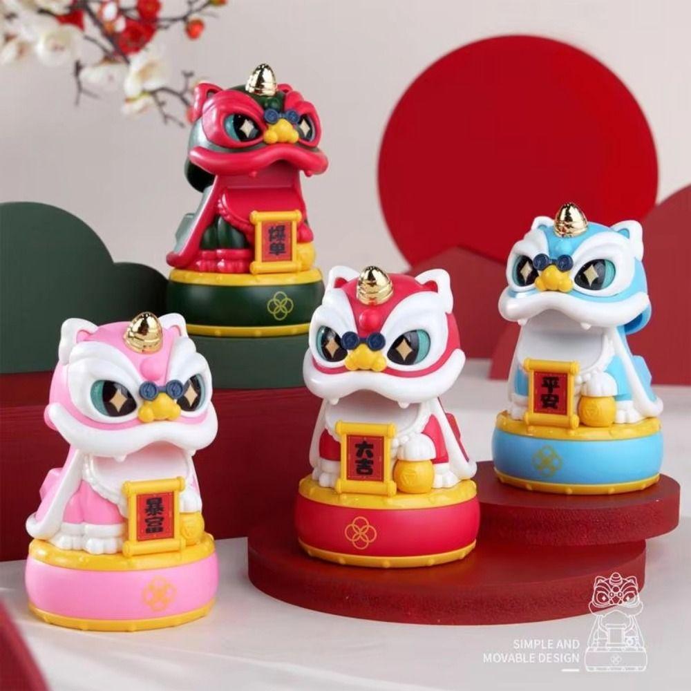 Automatic Nodding Head Desktop Wake Lion Statue Solar Shaking Head Ornament Desktop Mascot