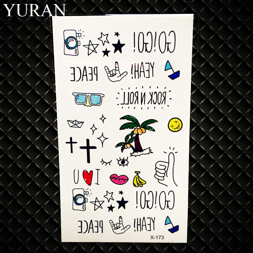 Временное тату водостойкие наклейки на тело