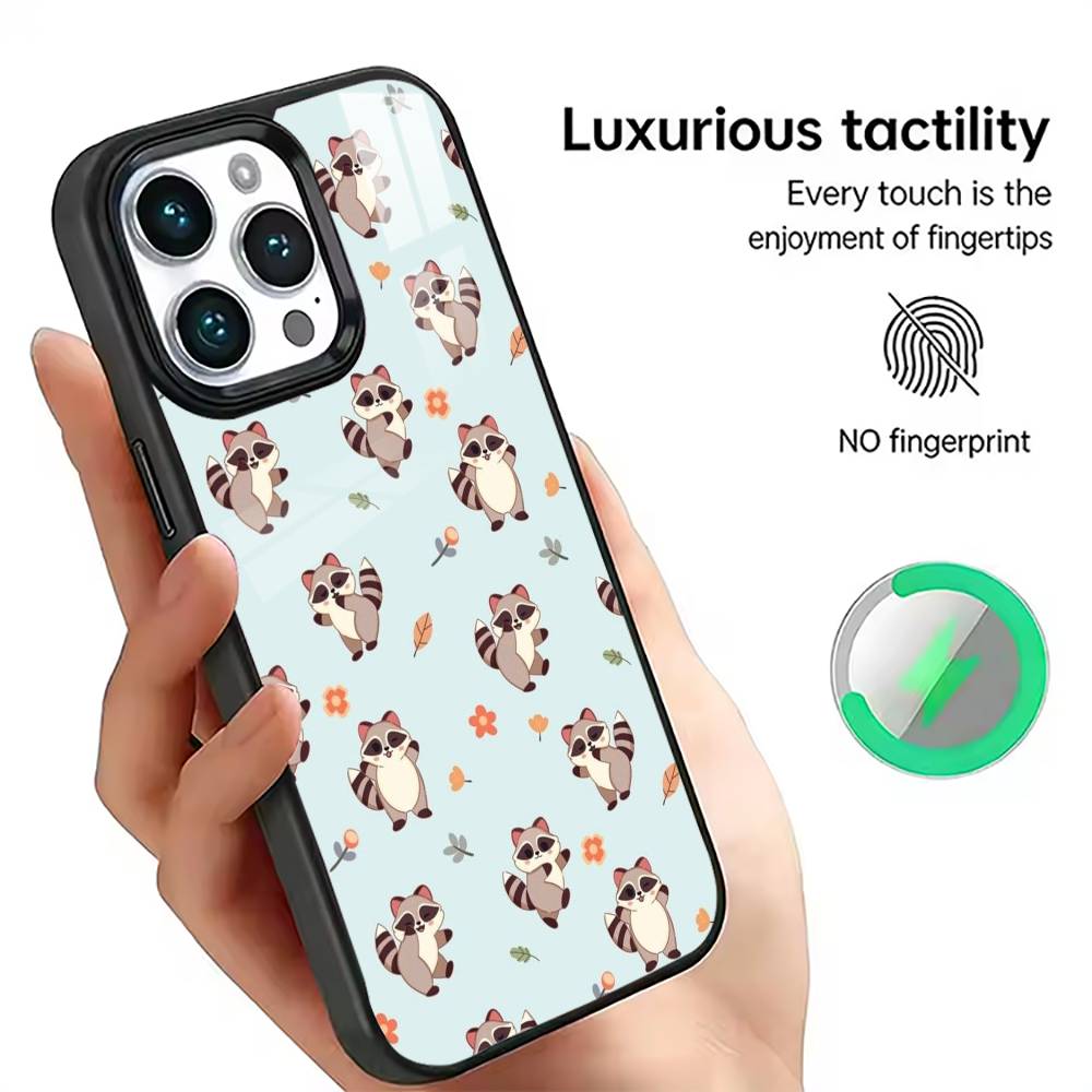 Little Raccoon Phone Case For iPhone17,16,15,14,13,12,11 Plus,Pro Magnetic with Magsafe Wireless Charging
