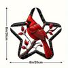 Двумерный подвесной колокольчик-чиме с изображением кардинала для круглогодичного декора. Уникальный подарок на день рождения и новоселье.