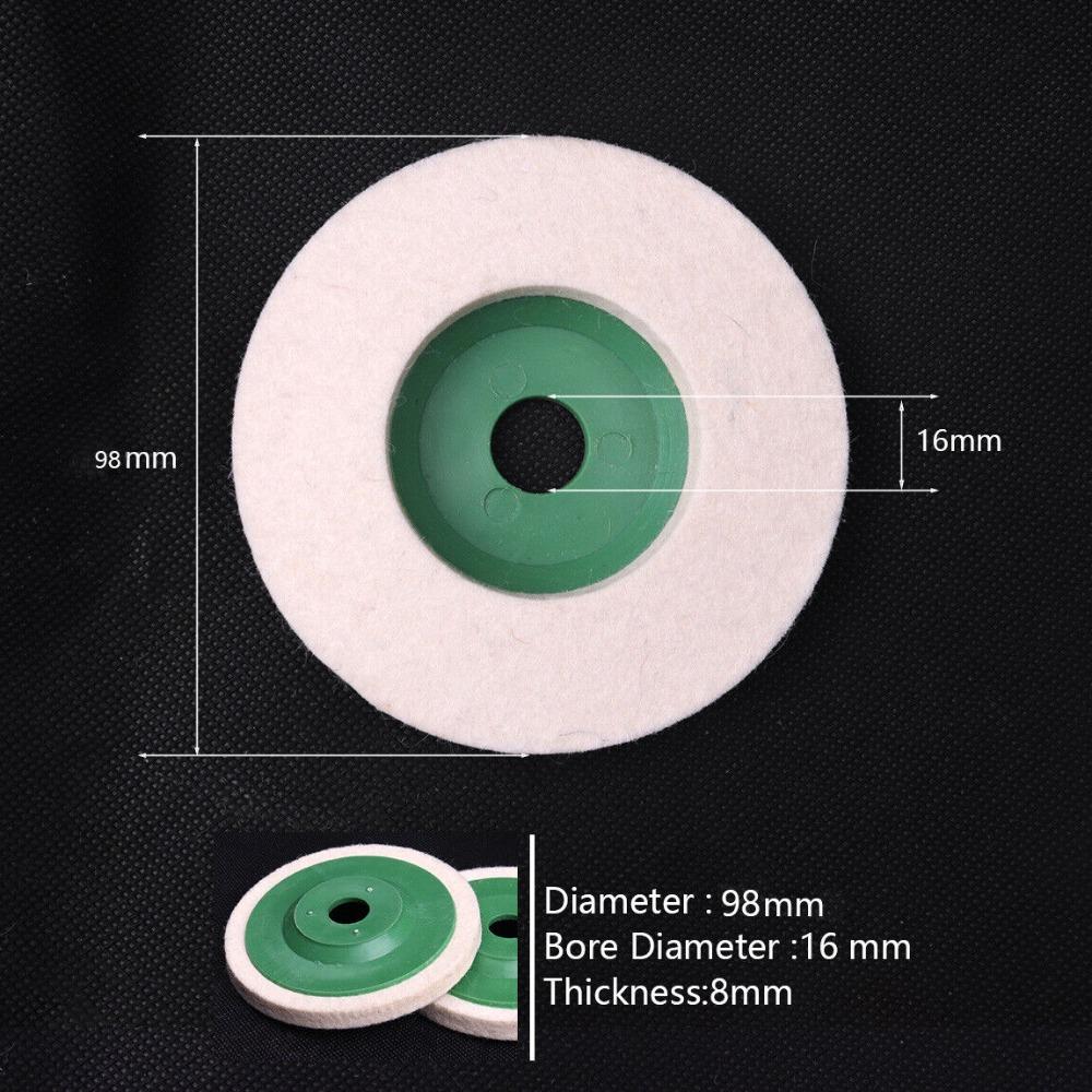 10pcs 4inch Round Wool Wheel Wool Polishing Pads Car Polish Wool Buffing Pad  for Glass Ceramics