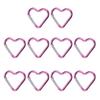 10Pcs Heart Shaped Carabiner Hooks Compact Quick Link Snap Hook Clips Strong Load Bearing Key Holders Camping Supplies