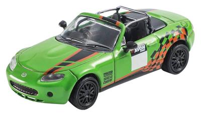 DIECASTTEAM Масштаб Mazda MX5 Гоночная версия Готовая 1/64 - (Правый руль) - Зеленый, Модель, LL-045-196