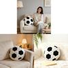 Modern Style Soccer Plush Pillow With Teddy Velvet Cover For Home Decor And Gifts