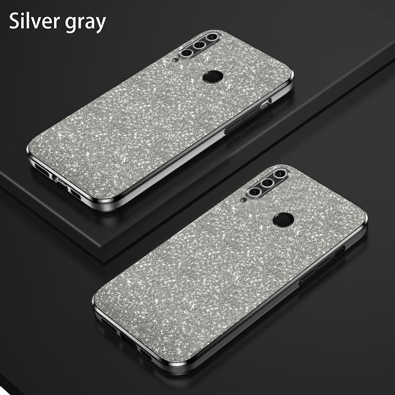 For Huawei Y6P Luxury Electroplated Glitter Case For Huawei Y6P Soft TPU Bumper Transparent Phone Back Cover