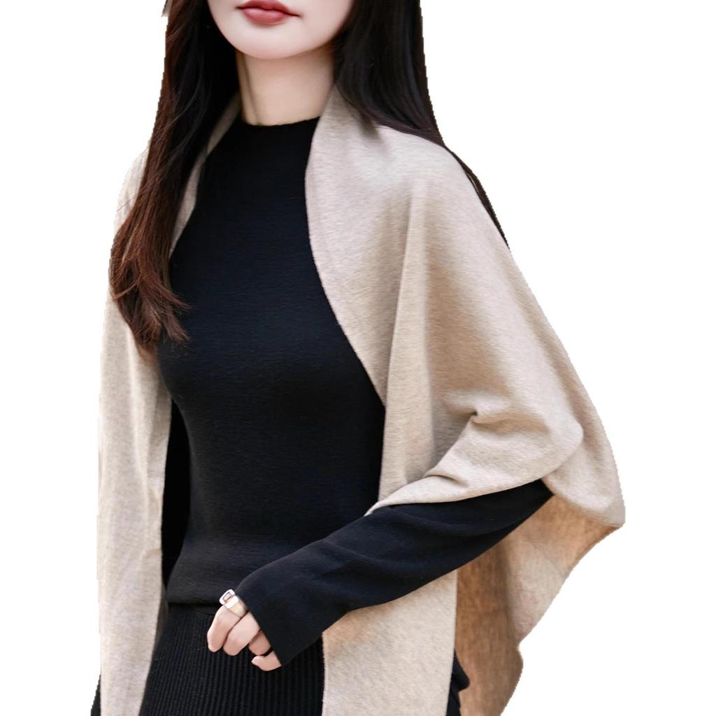 Elegant Knit Scarf Sweater: Women's Korean Style Warm Triangle Shawl for Autumn/Winter