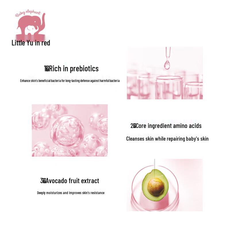 Red Little Elephant Children's Prebiotic Soothing Cleansing Foam