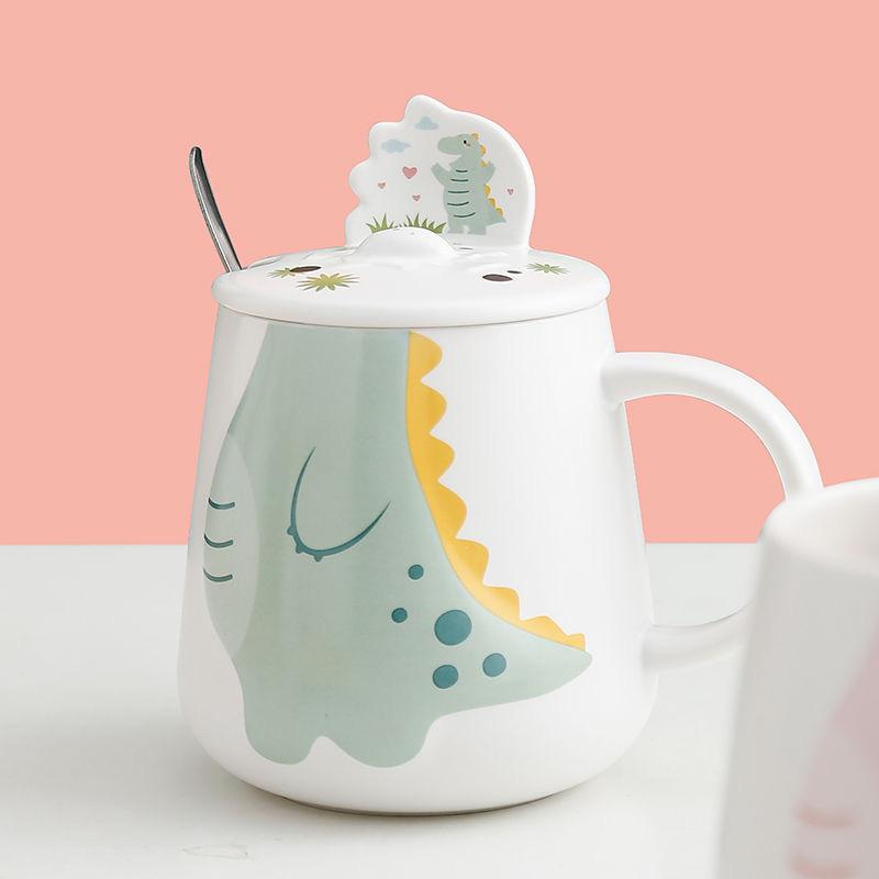Кружка с рисунком динозавра, милая индивидуальная керамическая чашка, кофейная чашка, чашка для молока, чашка для воды, набор для питья