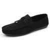 Fashion Men Casual Shoes Fashion Male Shoes Suede Soft Men Loafers Leisure Moccasins Slip On Men's Driving Shoes Black Red Man Lazy Shoe