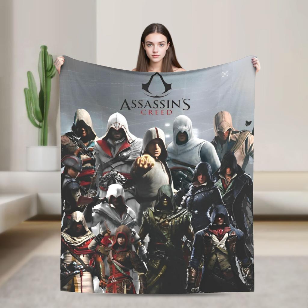 A- Assassin's Creed Пледы Фланелевые Винтажные Теплые Пледы для Покрывала Осень/Зима