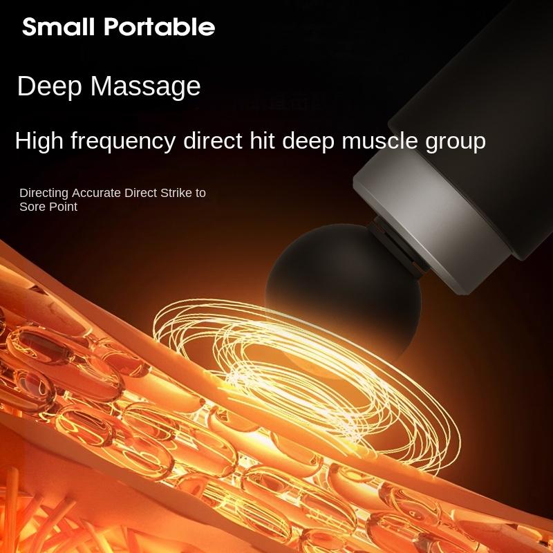 Новый электрический мощный перкуссионный мини-массажный пистолет с горячим и холодным режимом для расслабления мышц, портативный для дома и спортзала, фасциальный массажный пистолет