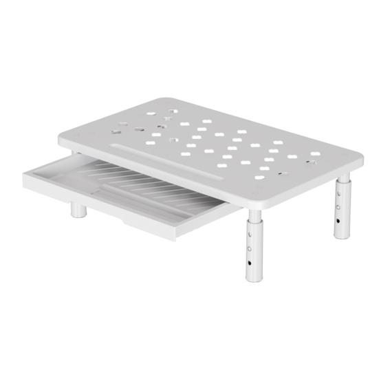 Подставка для монитора компьютера из холоднокатаной стали, вентилируемая подставка для монитора с ящиком, 3-уровневая регулировка высоты, для ноутбука