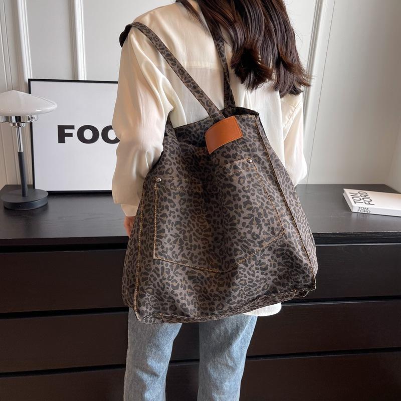 Холщовая сумка большой емкости на плечо, женская портативная сумка для покупок, большая сумка