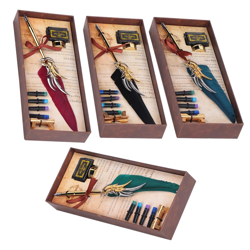  Набор для письма и каллиграфии в винтажном стиле из металла в стиле ретро с чернильницей SP270