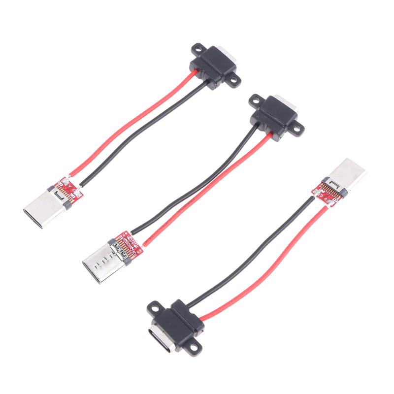 1/3 шт. 3A 5V USB-розетка типа C и USB-розетка типа A с разъемом для кабеля