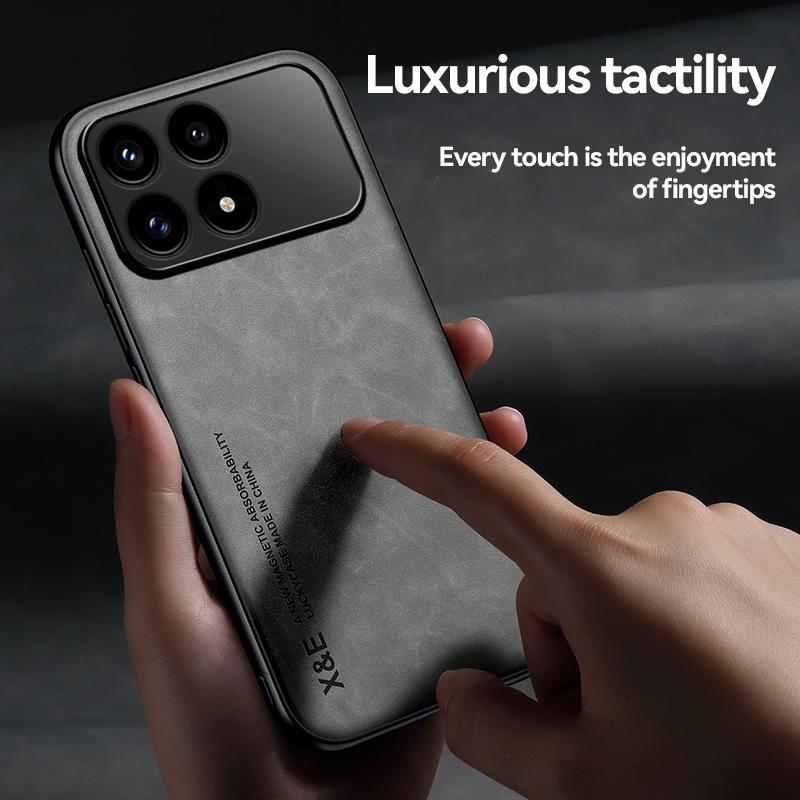 KEYSION Роскошный ретро чехол из ПУ кожи для Xiaomi POCO F8 Pro Мягкий силиконовый+ПК Противоударная задняя крышка для телефона для POCO F8 Ultra