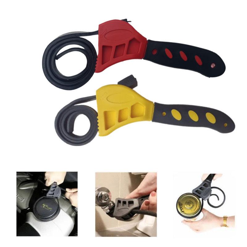 1Pcs Adjustable Disassembly Tool 6inch Belt Wrench Oil Filter Puller Strap Spanner Chain Wrench Strap Opener